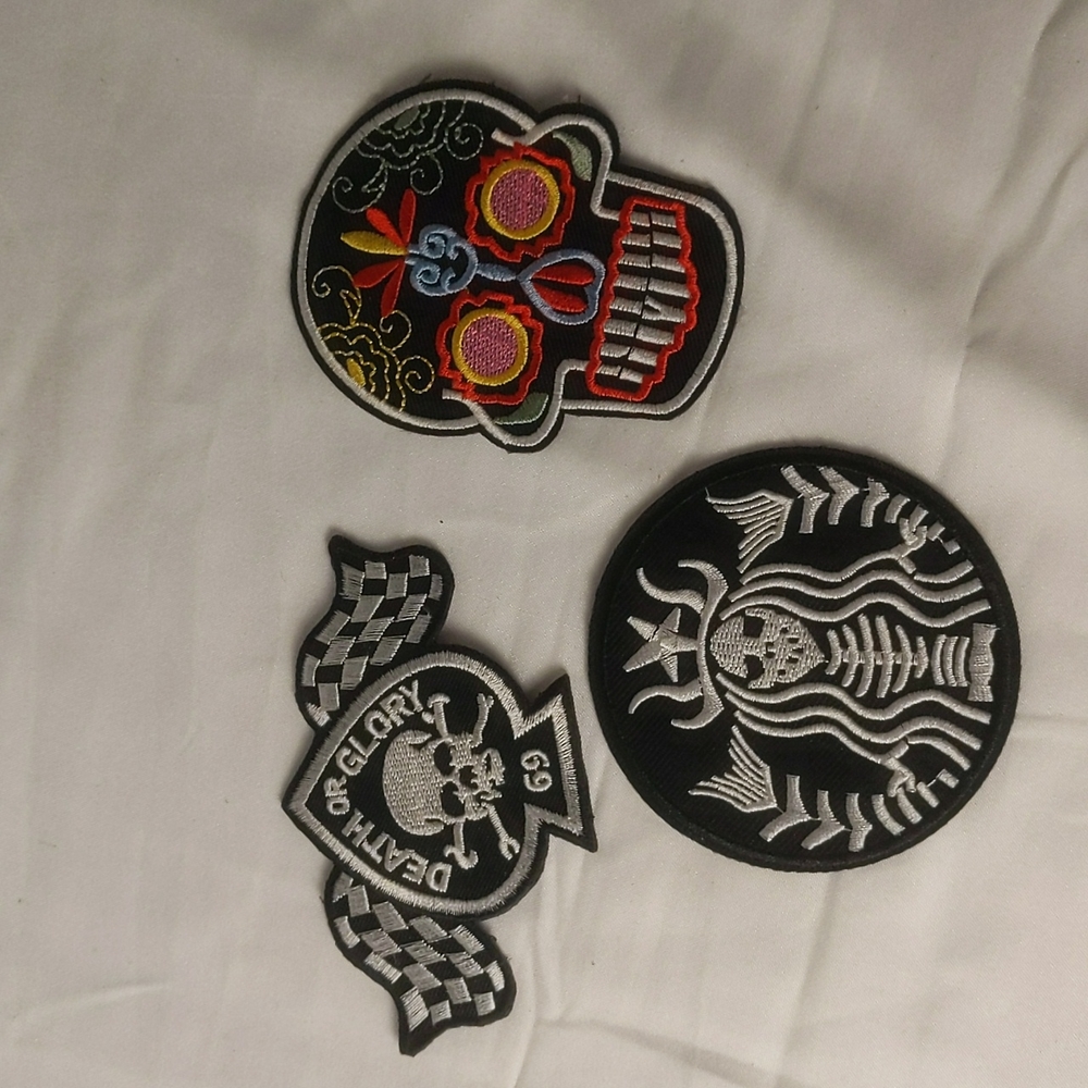 3 Brand New Skull Patches